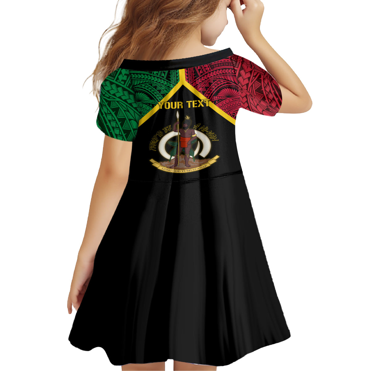 Vanuatu 44th Independence Anniversary Family Matching Long Sleeve Bodycon Dress and Hawaiian Shirt