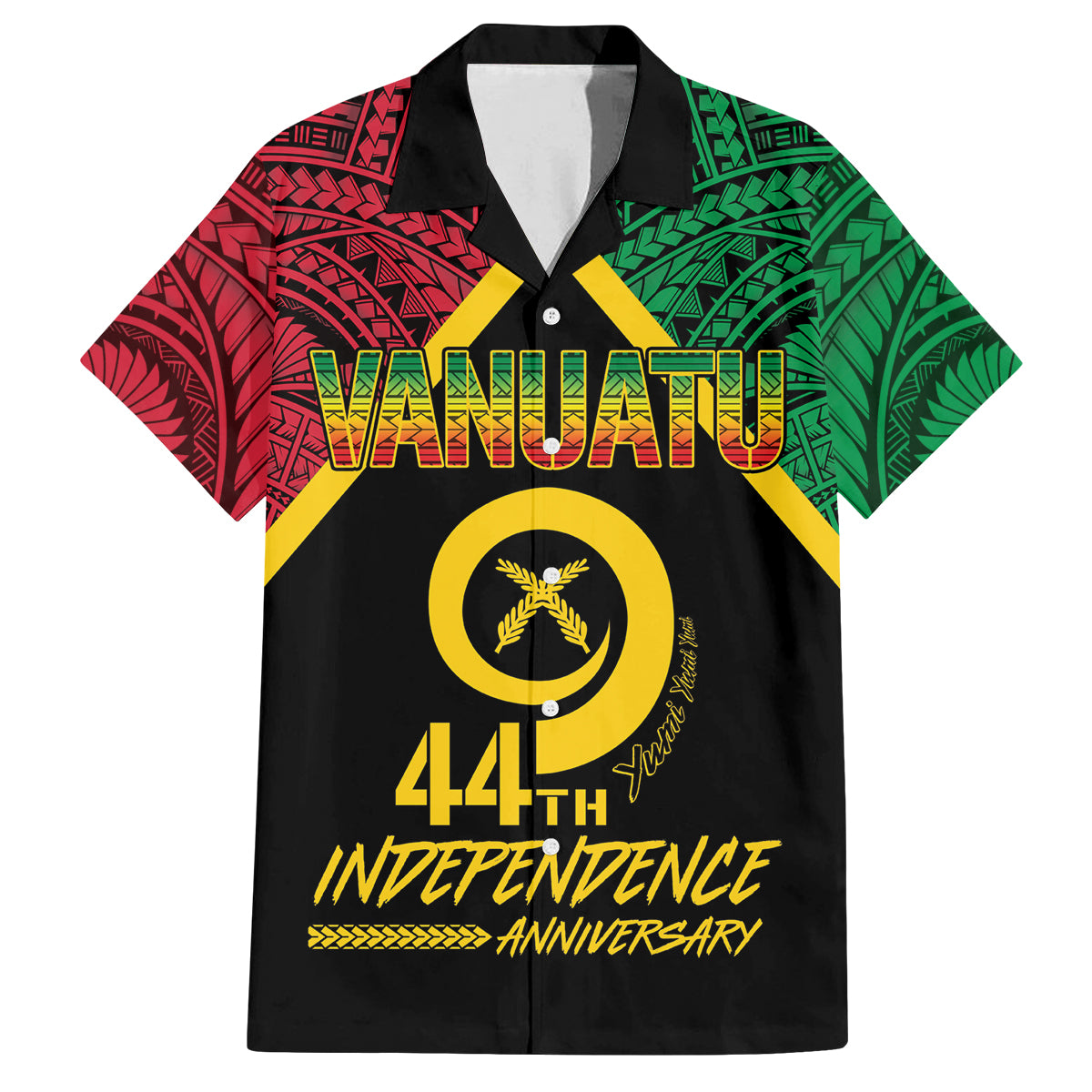 Vanuatu 44th Independence Anniversary Family Matching Puletasi and Hawaiian Shirt