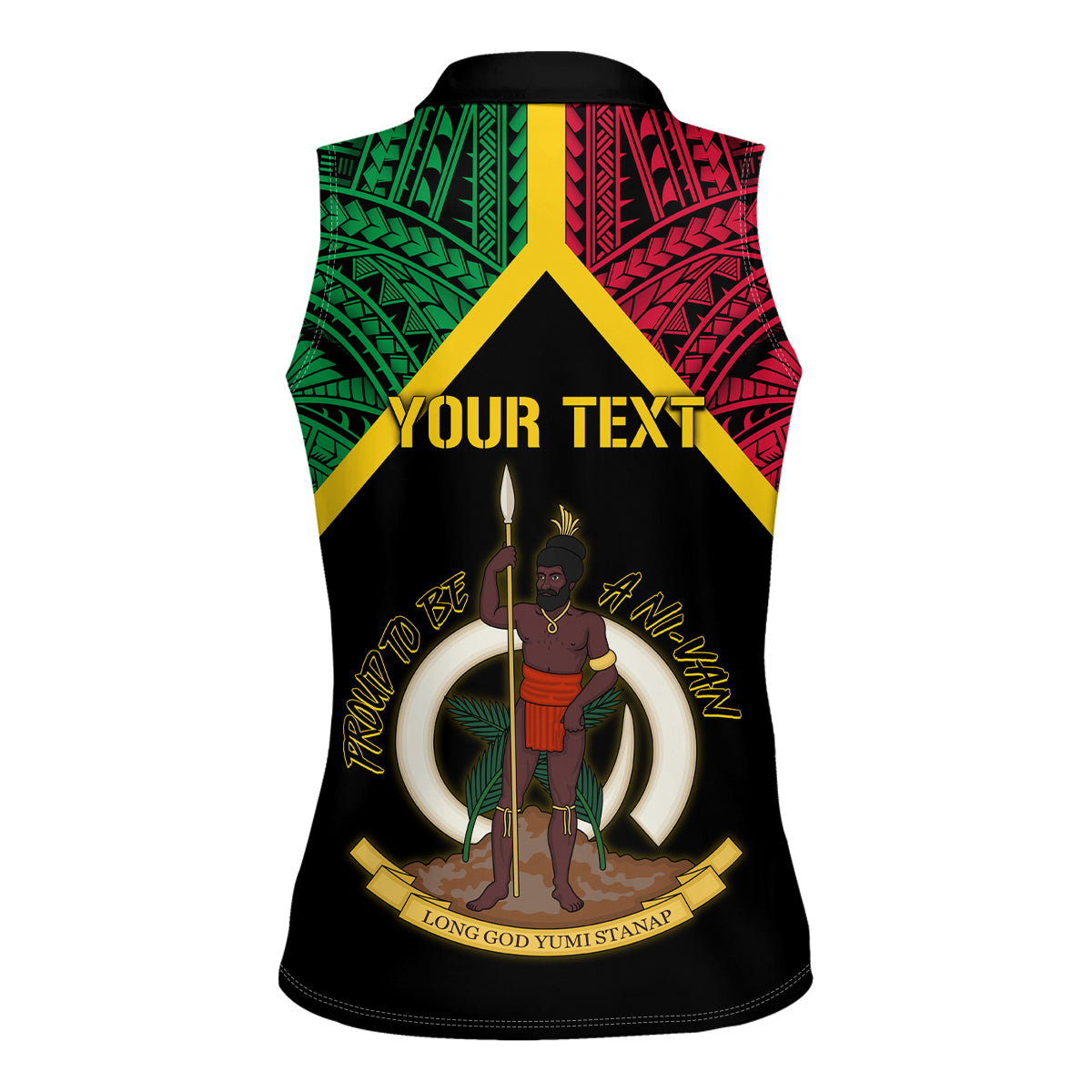 Vanuatu 44th Independence Anniversary Women Sleeveless Polo Shirt
