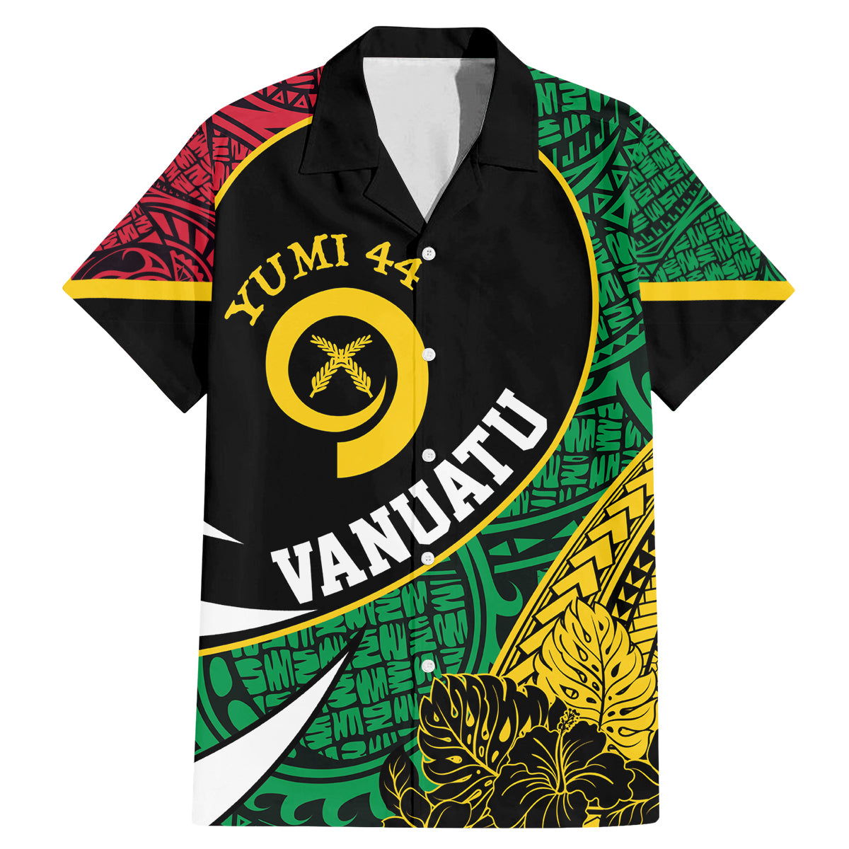Vanuatu Independence Day Yumi 44 Family Matching Mermaid Dress and Hawaiian Shirt