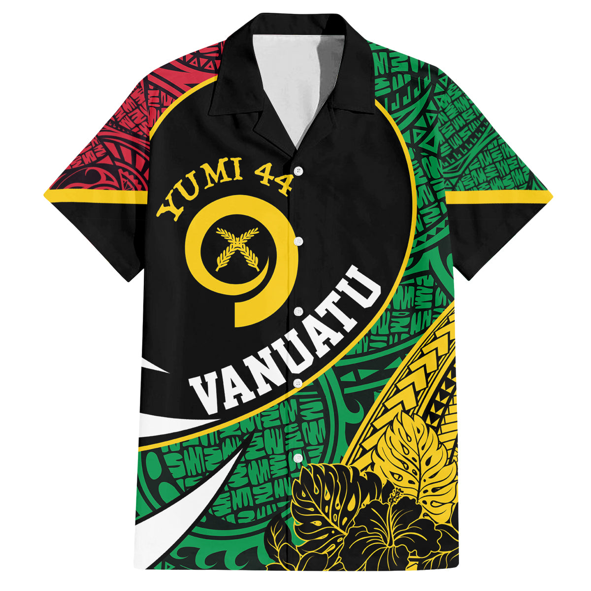 Vanuatu Independence Day Yumi 44 Family Matching Tank Maxi Dress and Hawaiian Shirt