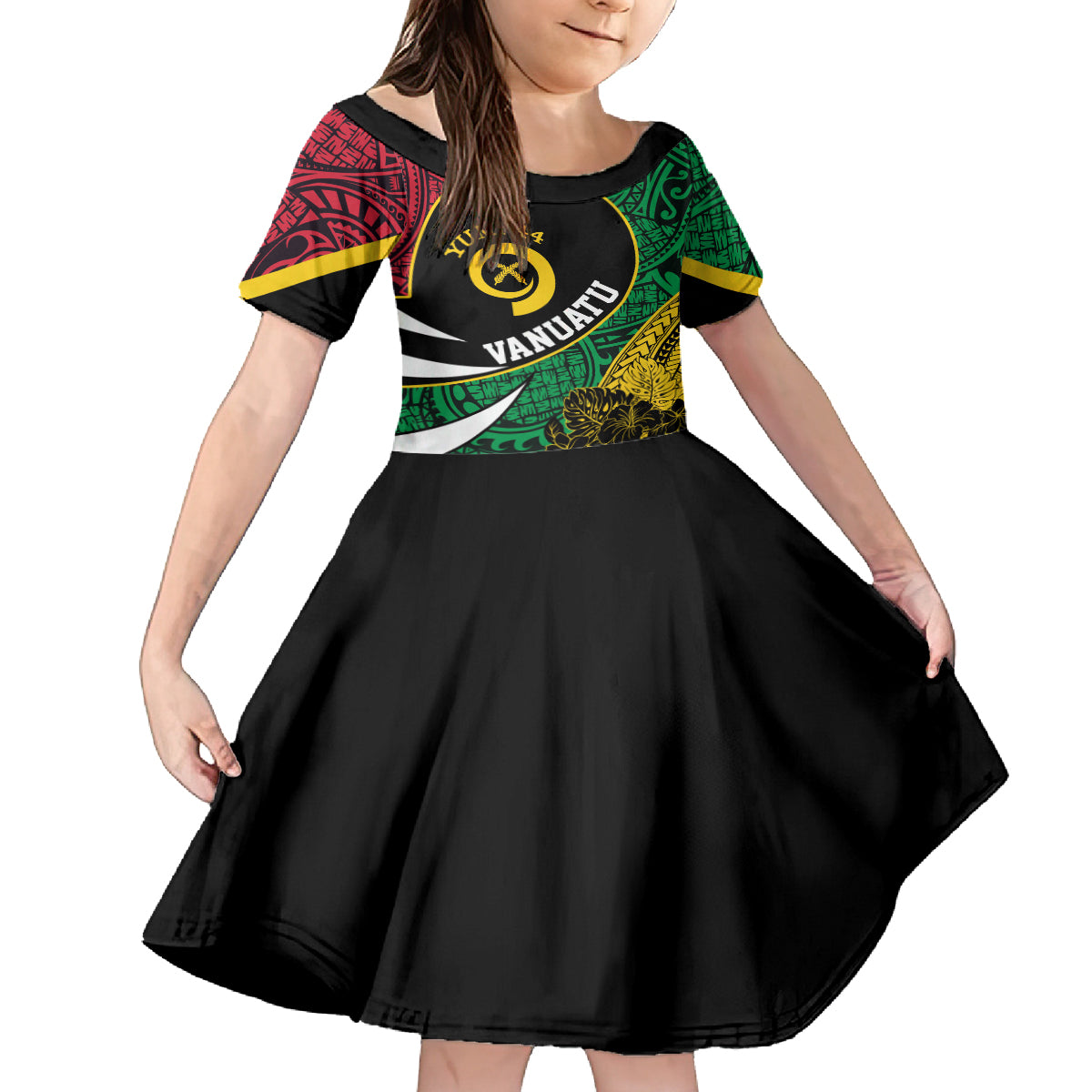 Vanuatu Independence Day Yumi 44 Kid Short Sleeve Dress
