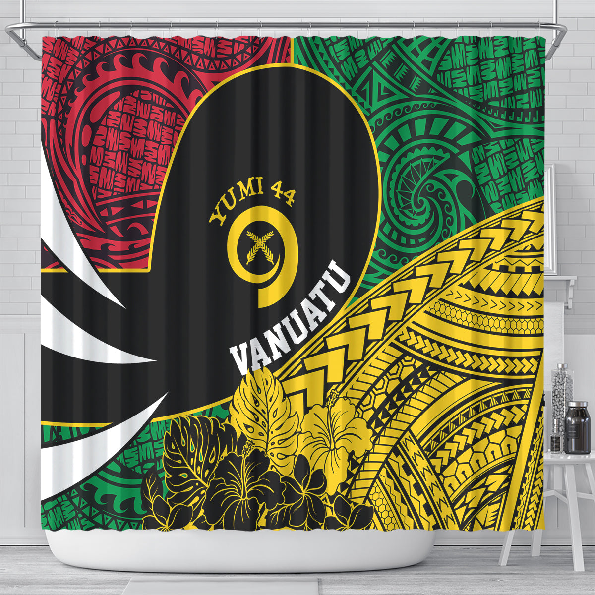 Vanuatu Independence Day Yumi 44 Shower Curtain