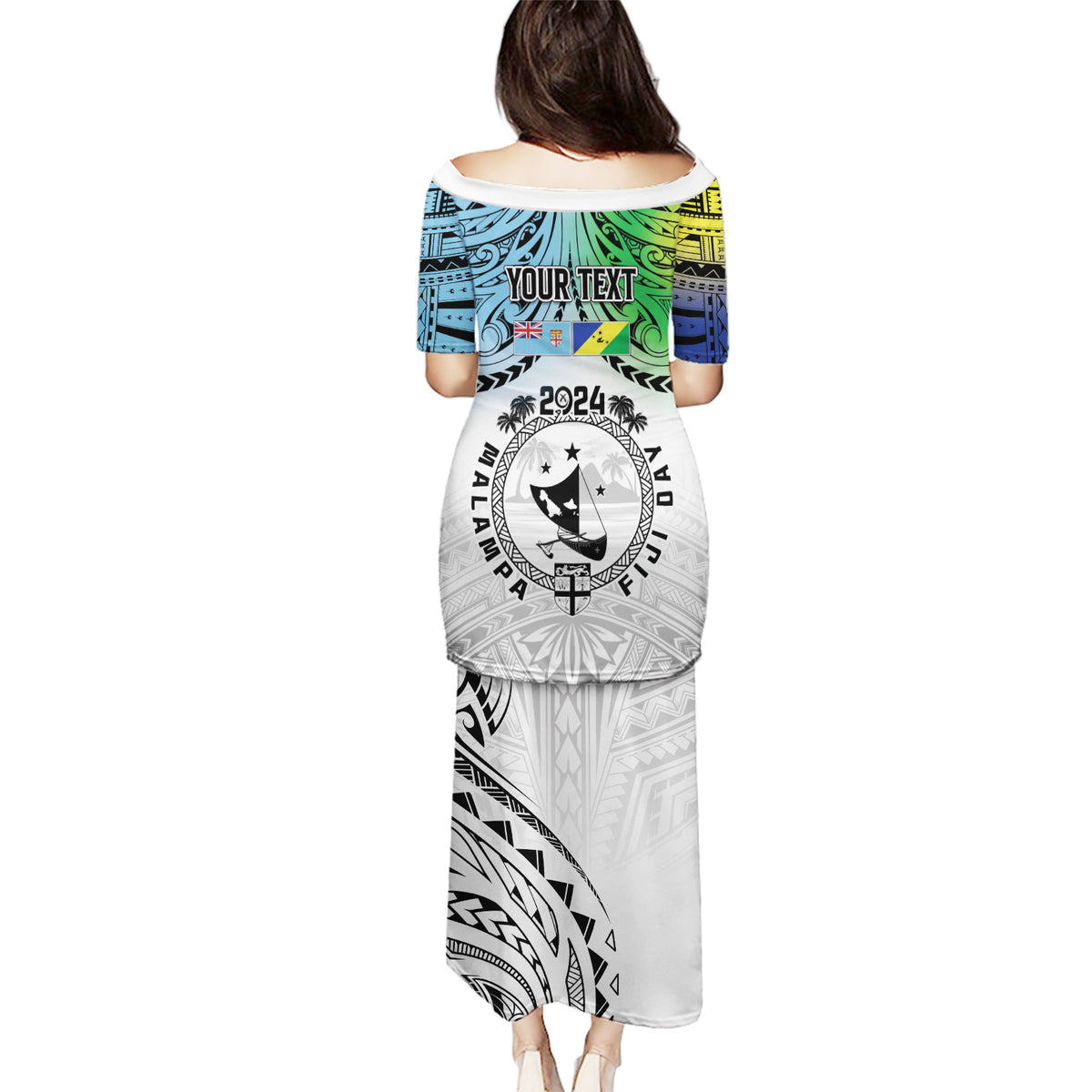 Malampa Fiji Day Puletasi Gradient Style