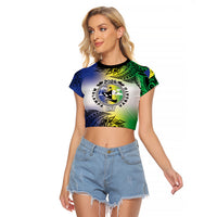 Malampa Day Raglan Cropped T Shirt Emblem Gradient Style