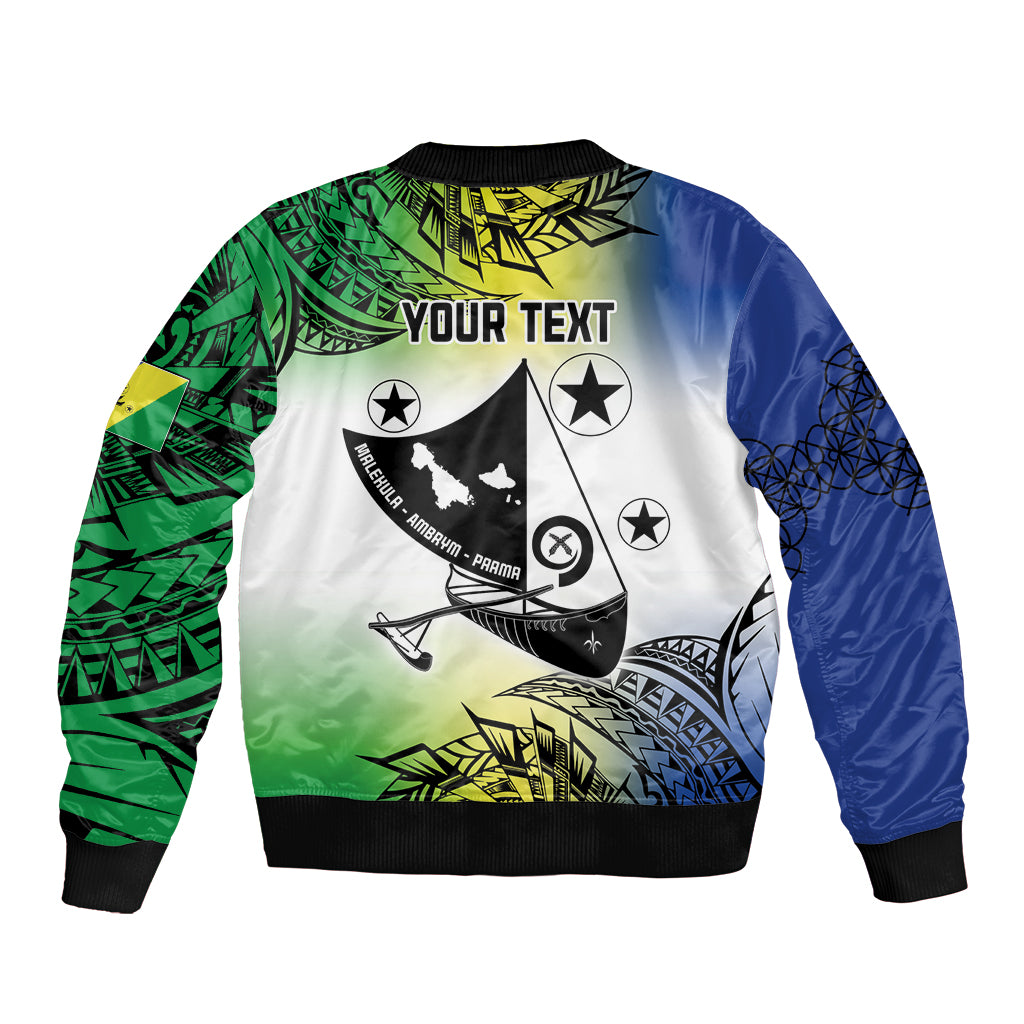 Malampa Day Sleeve Zip Bomber Jacket Emblem Gradient Style