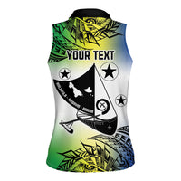 Malampa Day Women Sleeveless Polo Shirt Emblem Gradient Style