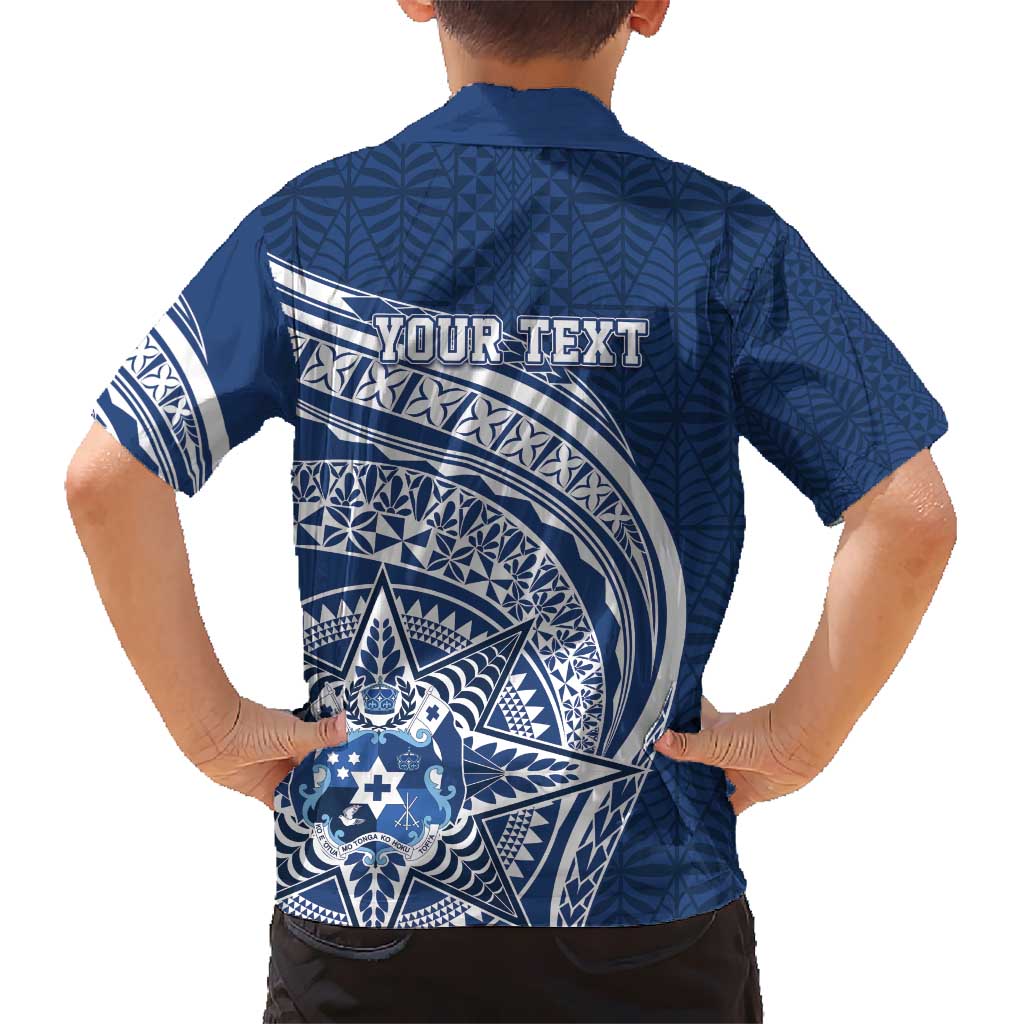 Tonga Queen Salote College Personalized Kid Hawaiian Shirt Ngatu Tokelaufeletoa Motifs
