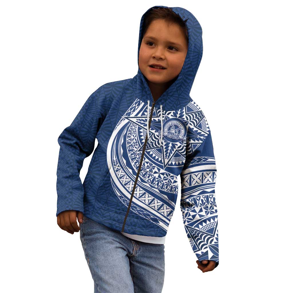 Tonga Queen Salote College Personalized Kid Hoodie Ngatu Tokelaufeletoa Motifs