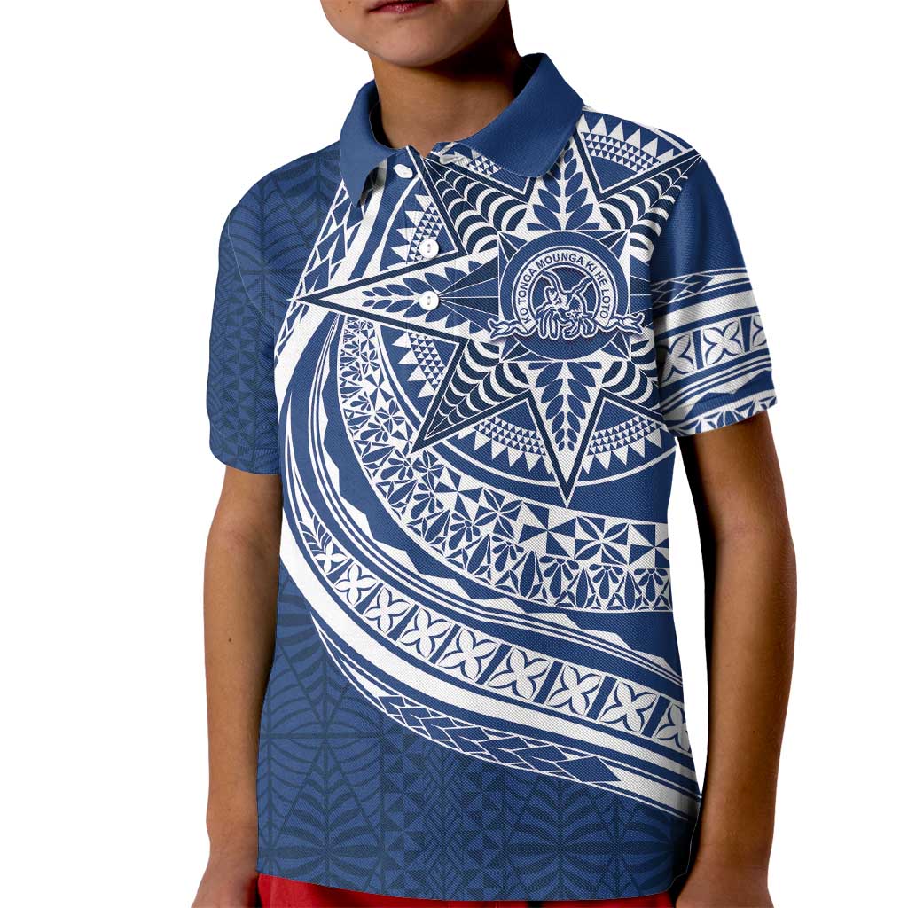 Tonga Queen Salote College Personalized Kid Polo Shirt Ngatu Tokelaufeletoa Motifs