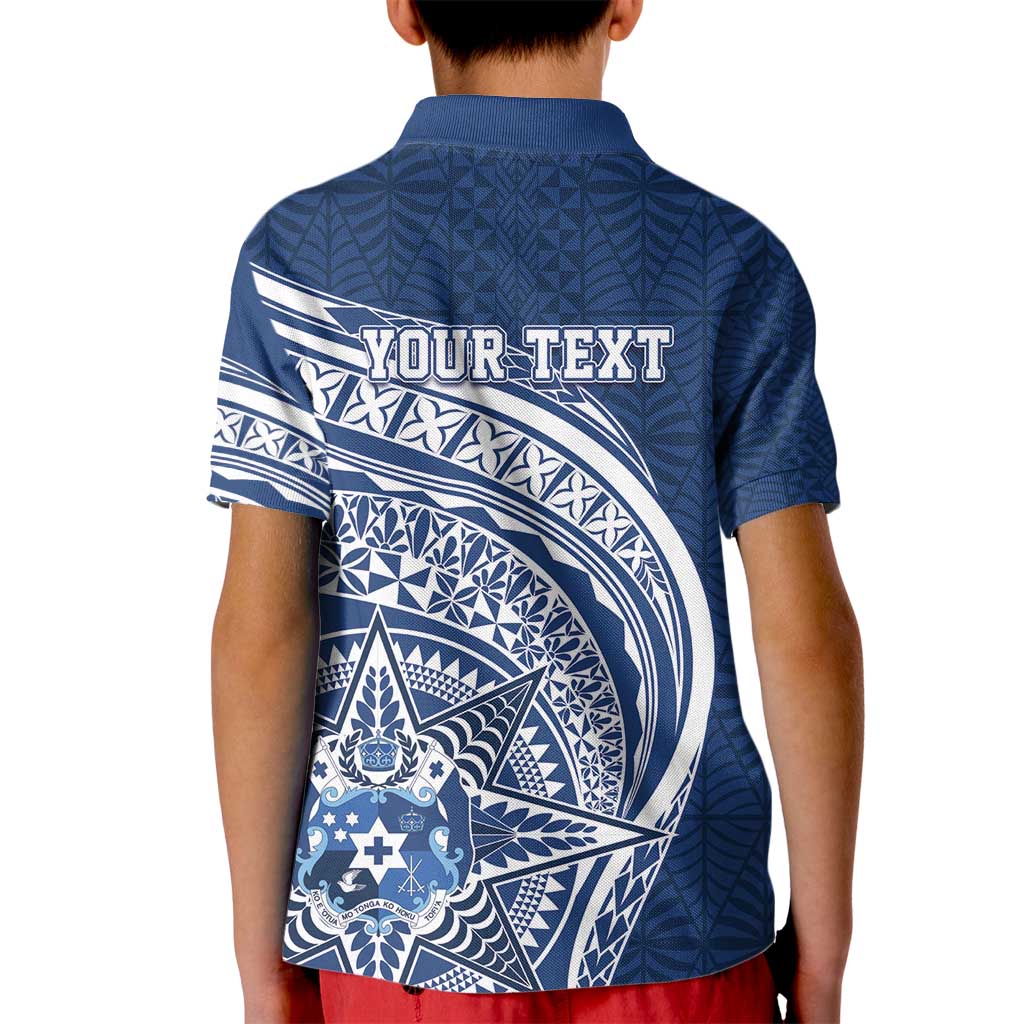 Tonga Queen Salote College Personalized Kid Polo Shirt Ngatu Tokelaufeletoa Motifs