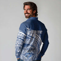 Tonga Queen Salote College Personalized Long Sleeve Polo Shirt Ngatu Tokelaufeletoa Motifs