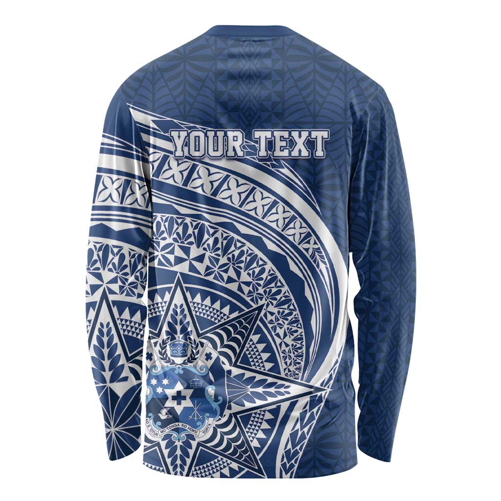 Tonga Queen Salote College Personalized Long Sleeve Shirt Ngatu Tokelaufeletoa Motifs