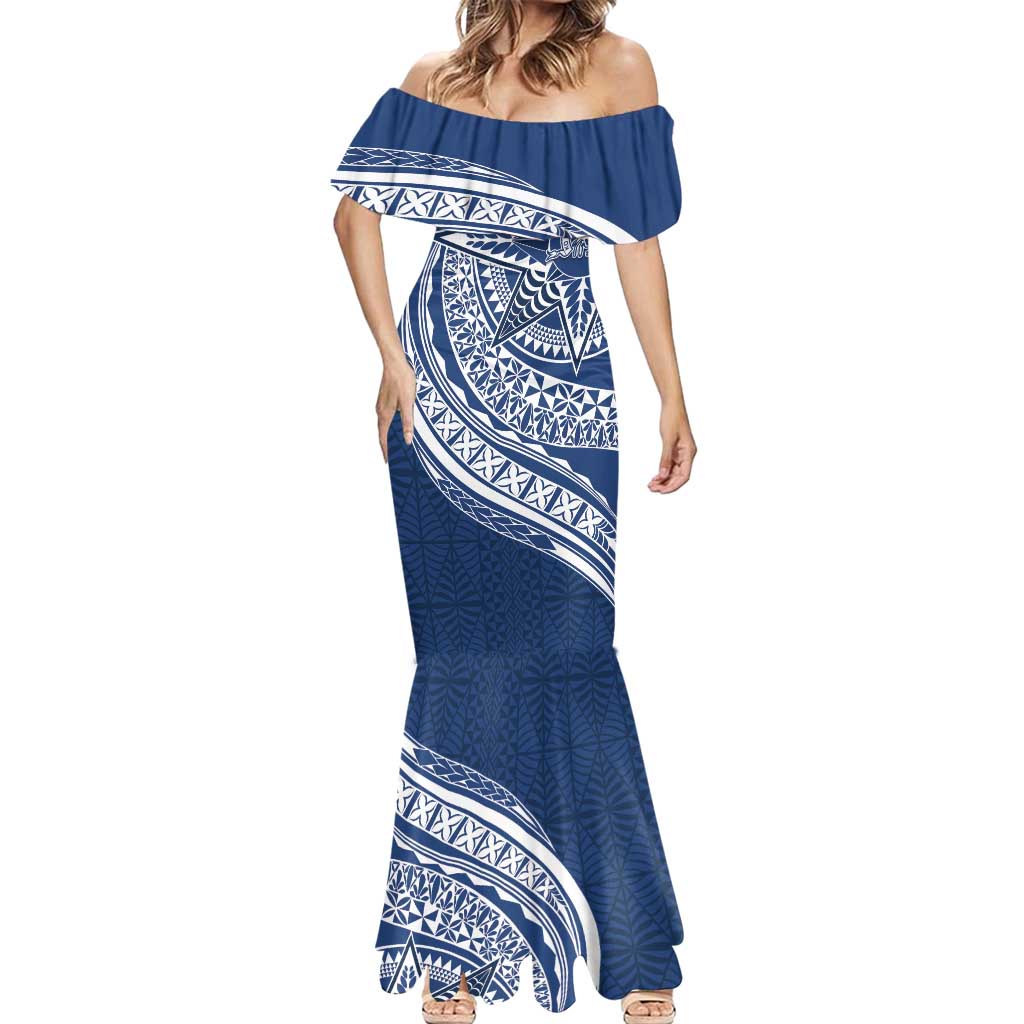 Tonga Queen Salote College Personalized Mermaid Dress Ngatu Tokelaufeletoa Motifs