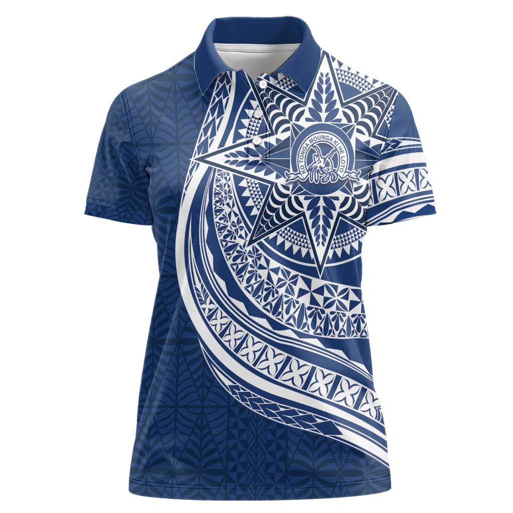 Tonga Queen Salote College Personalized Women Polo Shirt Ngatu Tokelaufeletoa Motifs