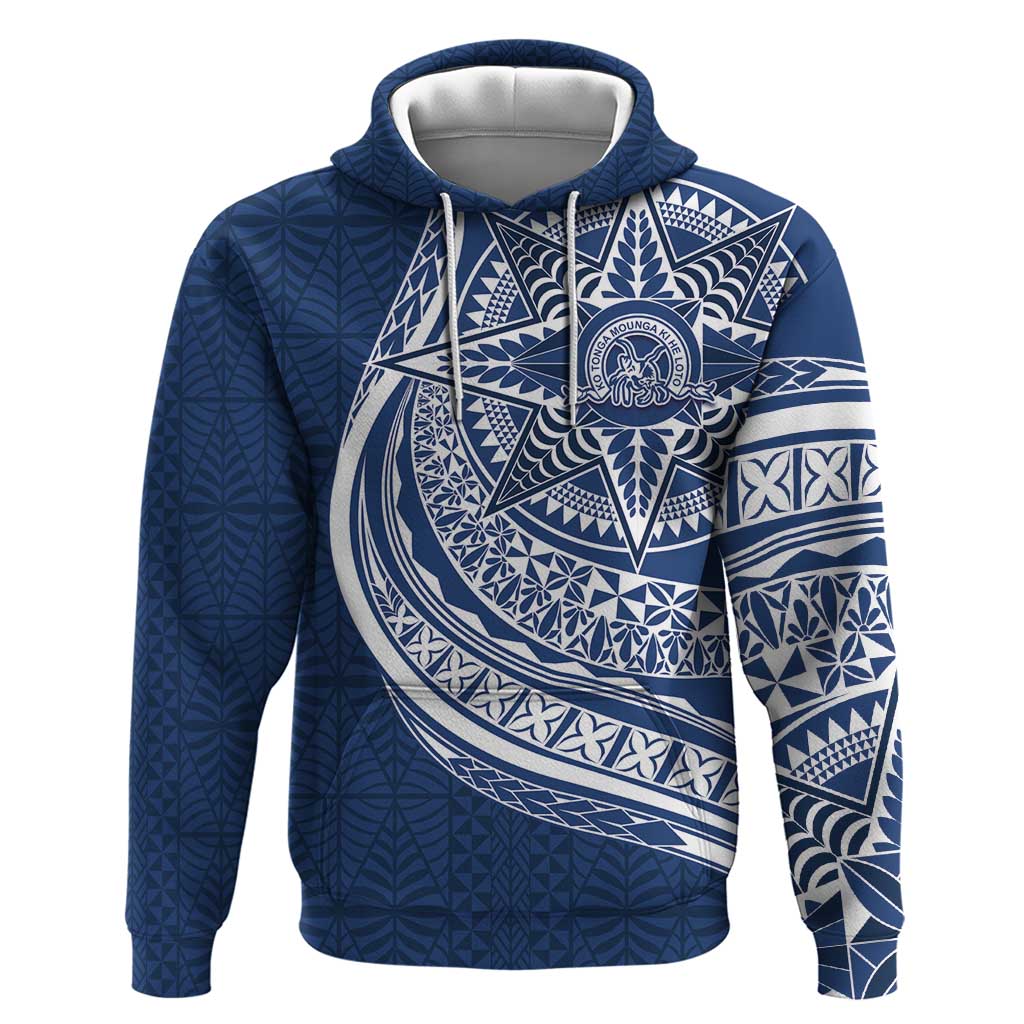 Tonga Queen Salote College Personalized Zip Hoodie Ngatu Tokelaufeletoa Motifs