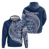 Tonga Queen Salote College Personalized Zip Hoodie Ngatu Tokelaufeletoa Motifs