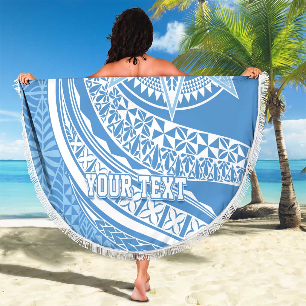 Tonga Apifo'ou Kolisi Personalized Beach Blanket Ngatu Tokelaufeletoa Motifs