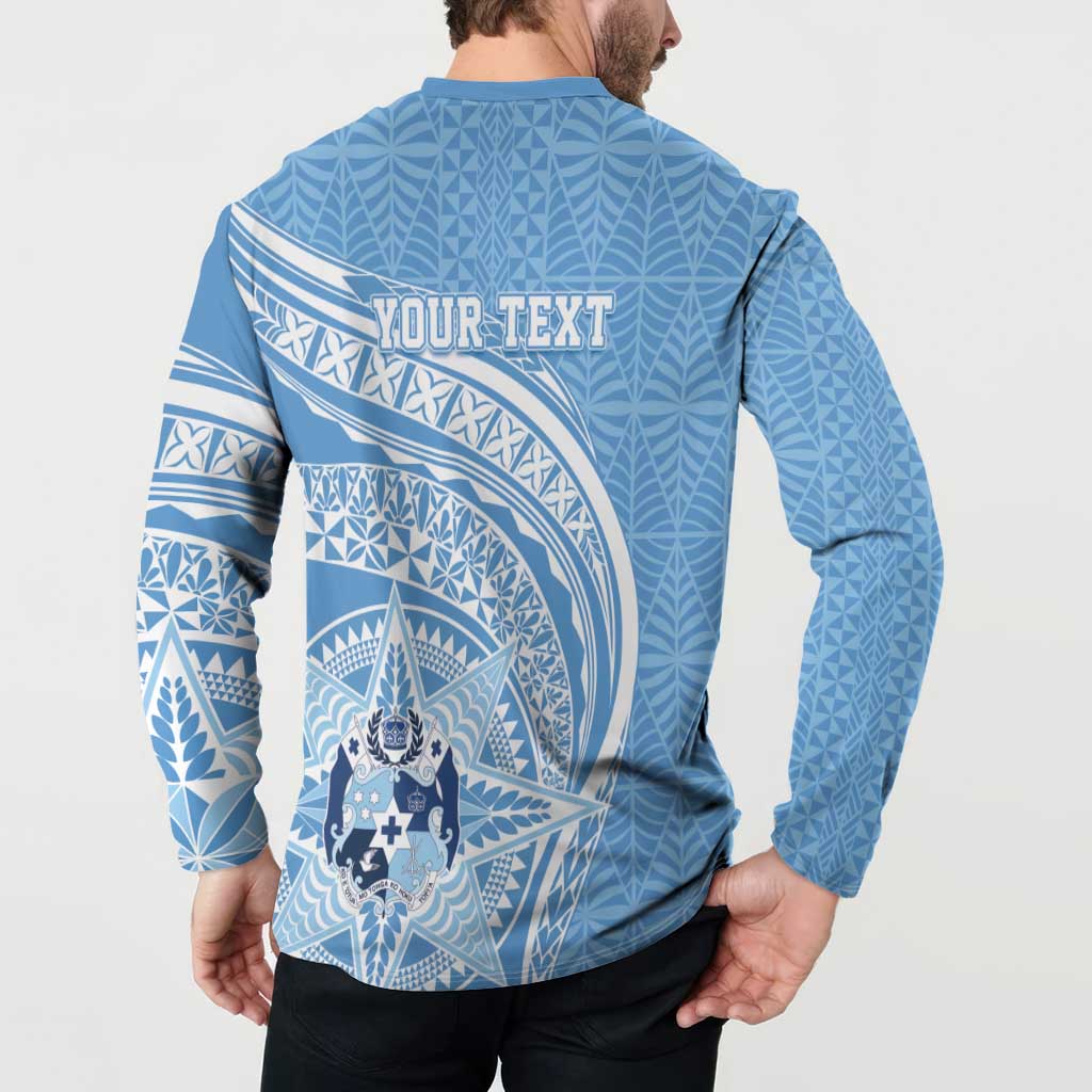 Tonga Apifo'ou Kolisi Personalized Button Sweatshirt Ngatu Tokelaufeletoa Motifs