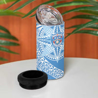 Tonga Apifo'ou Kolisi Personalized 4 in 1 Can Cooler Tumbler Ngatu Tokelaufeletoa Motifs