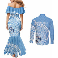 Tonga Apifo'ou Kolisi Personalized Couples Matching Mermaid Dress and Long Sleeve Button Shirt Ngatu Tokelaufeletoa Motifs
