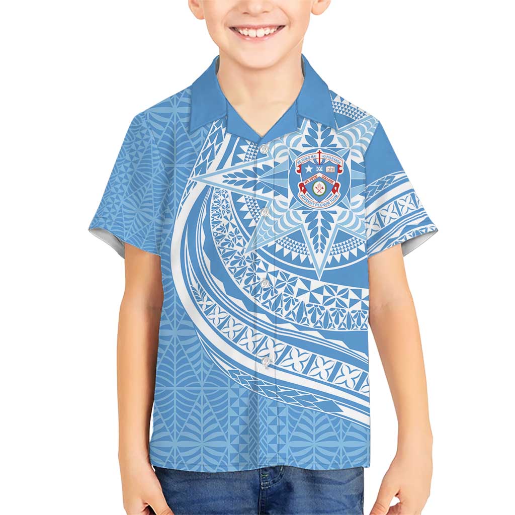 Tonga Apifo'ou Kolisi Personalized Kid Hawaiian Shirt Ngatu Tokelaufeletoa Motifs