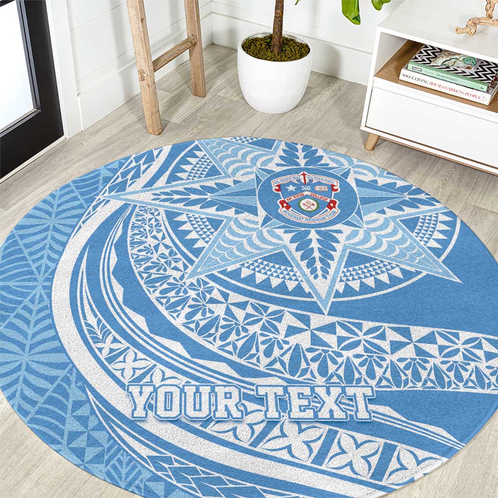 Tonga Apifo'ou Kolisi Personalized Round Carpet Ngatu Tokelaufeletoa Motifs