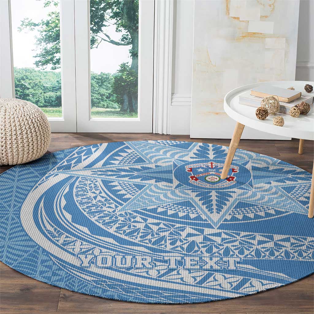 Tonga Apifo'ou Kolisi Personalized Round Carpet Ngatu Tokelaufeletoa Motifs