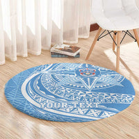 Tonga Apifo'ou Kolisi Personalized Round Carpet Ngatu Tokelaufeletoa Motifs