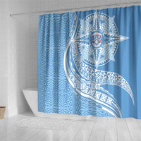 Tonga Apifo'ou Kolisi Personalized Shower Curtain Ngatu Tokelaufeletoa Motifs