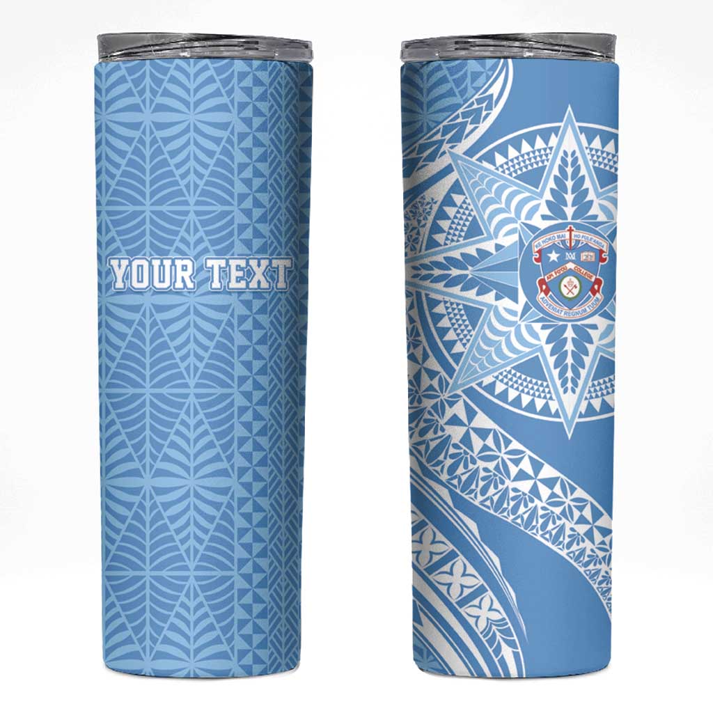 Tonga Apifo'ou Kolisi Personalized Skinny Tumbler Ngatu Tokelaufeletoa Motifs