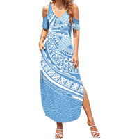 Tonga Apifo'ou Kolisi Personalized Summer Maxi Dress Ngatu Tokelaufeletoa Motifs