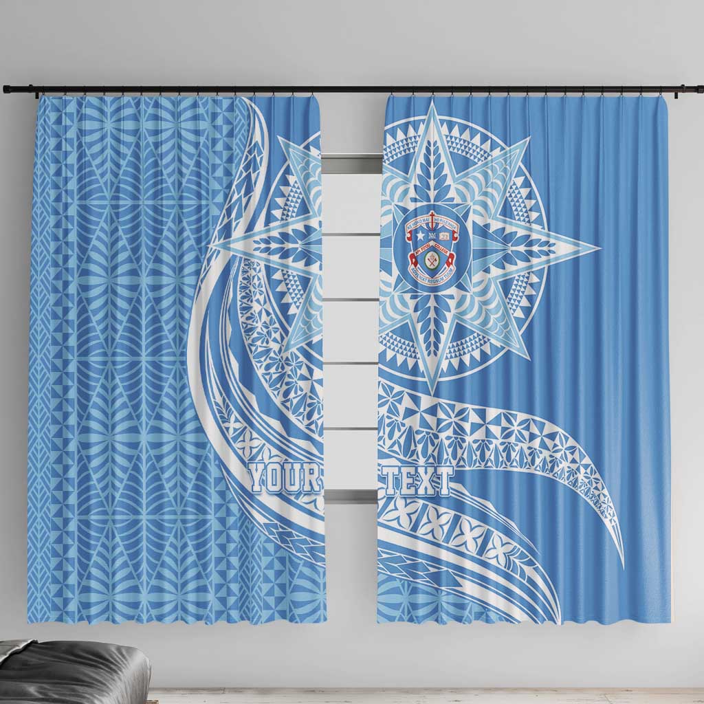 Tonga Apifo'ou Kolisi Personalized Window Curtain Ngatu Tokelaufeletoa Motifs