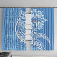 Tonga Apifo'ou Kolisi Personalized Window Curtain Ngatu Tokelaufeletoa Motifs