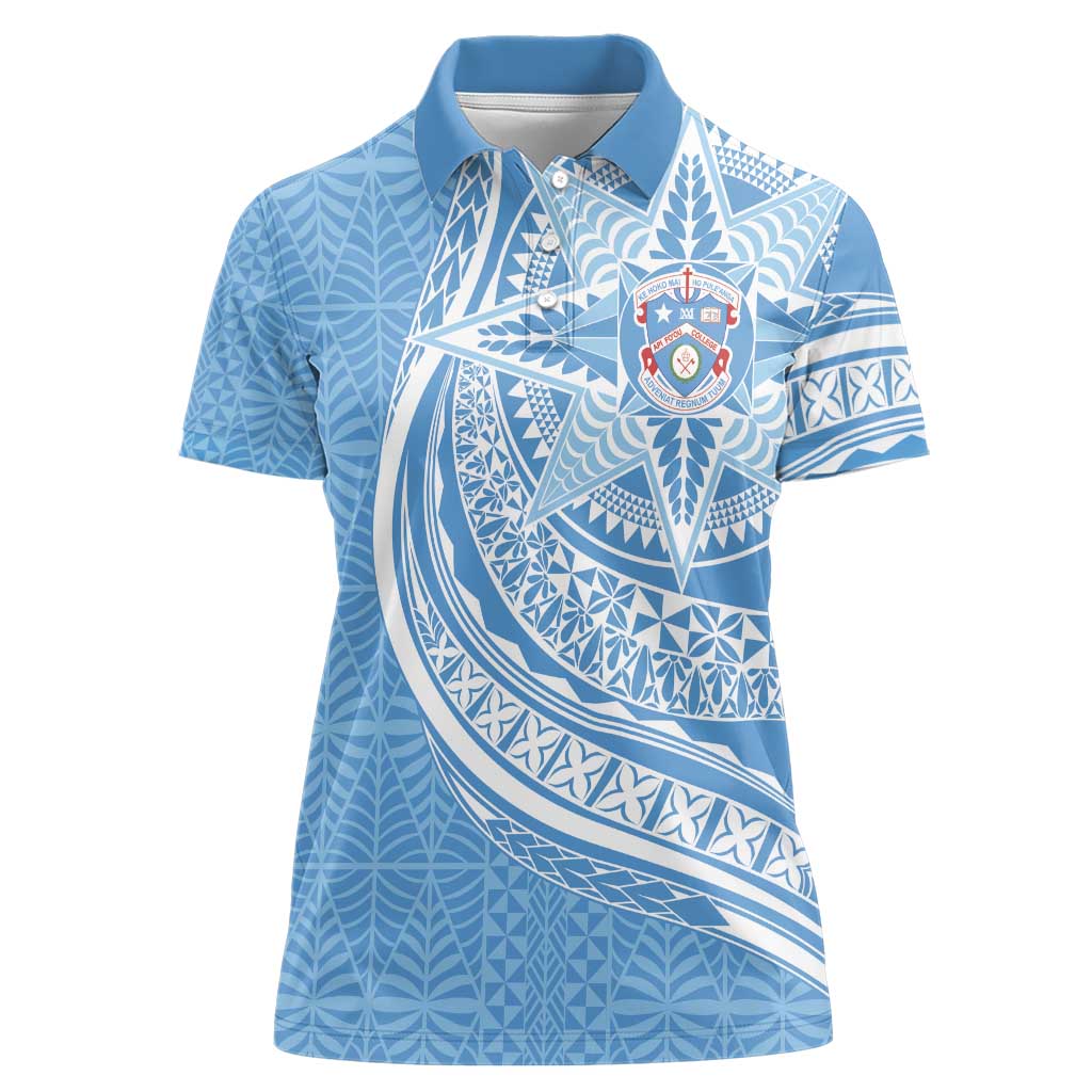 Tonga Apifo'ou Kolisi Personalized Women Polo Shirt Ngatu Tokelaufeletoa Motifs