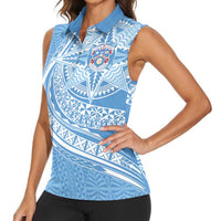 Tonga Apifo'ou Kolisi Personalized Women Sleeveless Polo Shirt Ngatu Tokelaufeletoa Motifs