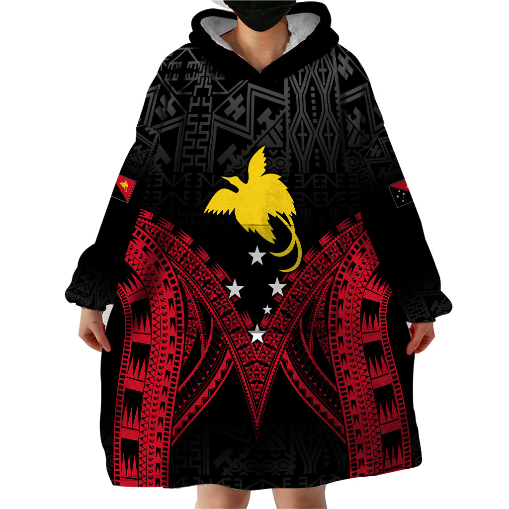 Personalised PNG Wearable Blanket Hoodie Papua Motuan Mirror Style LT7 - Polynesian Pride