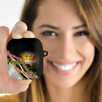 Hawaii Mokihana Mix Pikake Leis Mahalo 'Olelo AirPods Case Black LT7 - Polynesian Pride