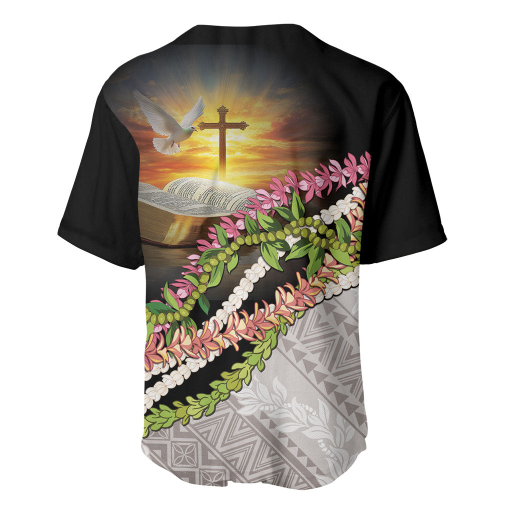 Hawaii Mokihana Mix Pikake Leis Mahalo 'Olelo Baseball Jersey Black LT7 - Polynesian Pride