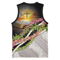 Hawaii Mokihana Mix Pikake Leis Mahalo 'Olelo Basketball Jersey Black LT7 - Polynesian Pride