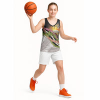 Hawaii Mokihana Mix Pikake Leis Mahalo 'Olelo Basketball Jersey Black LT7 - Polynesian Pride