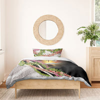 Hawaii Mokihana Mix Pikake Leis Mahalo 'Olelo Bedding Set Black LT7 - Polynesian Pride