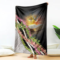 Hawaii Mokihana Mix Pikake Leis Mahalo 'Olelo Blanket Black LT7 - Polynesian Pride