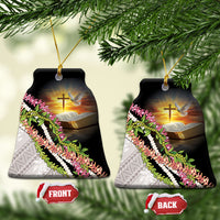 Hawaii Mokihana Mix Pikake Leis Mahalo 'Olelo Ceramic Ornament Black LT7 Bell Flake Black - Polynesian Pride