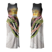 Hawaii Mokihana Mix Pikake Leis Mahalo 'Olelo Couples Matching Tank Maxi Dress and Hawaiian Shirt Black LT7 - Polynesian Pride