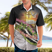 Hawaii Mokihana Mix Pikake Leis Mahalo 'Olelo Hawaiian Shirt Black LT7 - Polynesian Pride