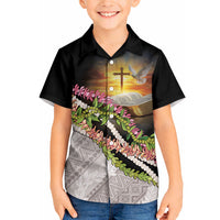 Hawaii Mokihana Mix Pikake Leis Mahalo 'Olelo Hawaiian Shirt Black LT7 - Polynesian Pride