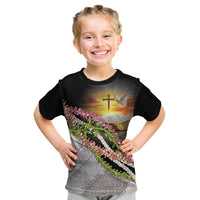 Hawaii Mokihana Mix Pikake Leis Mahalo 'Olelo Kid T Shirt Black LT7 Black - Polynesian Pride