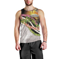 Hawaii Mokihana Mix Pikake Leis Mahalo 'Olelo Men Tank Top Black LT7 - Polynesian Pride