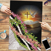 Hawaii Mokihana Mix Pikake Leis Mahalo 'Olelo Puzzle Black LT7 Black - Polynesian Pride